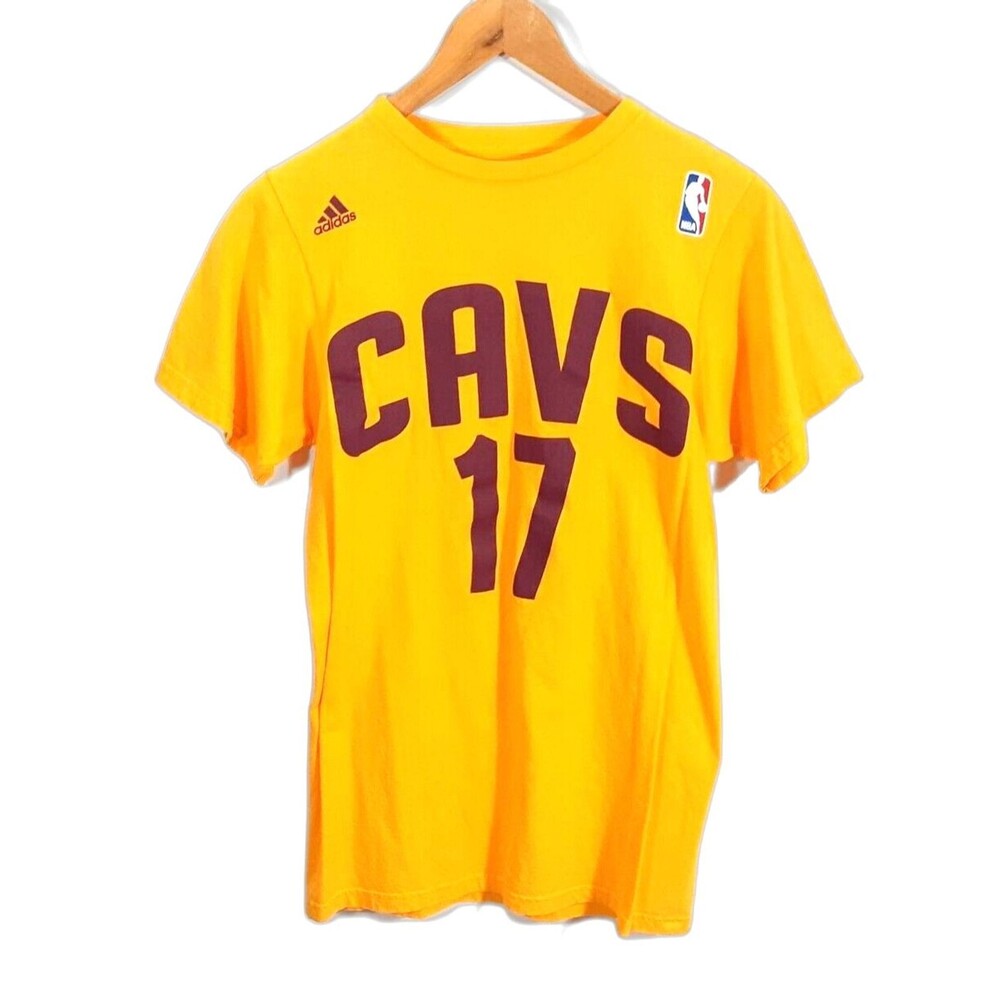 CAVS #17  VAREAJO T-Shirt  Small Short Sleeve Adidas NBA Yellow & Brown #C05